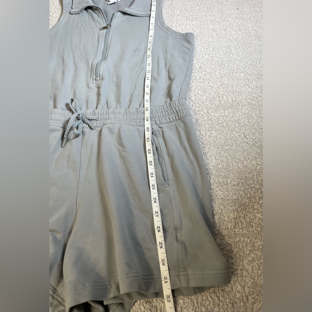 Athleta‎ Women's M Gray Retroterry Romper Pockets Terry Knit Cotton - Picture 16 of 17